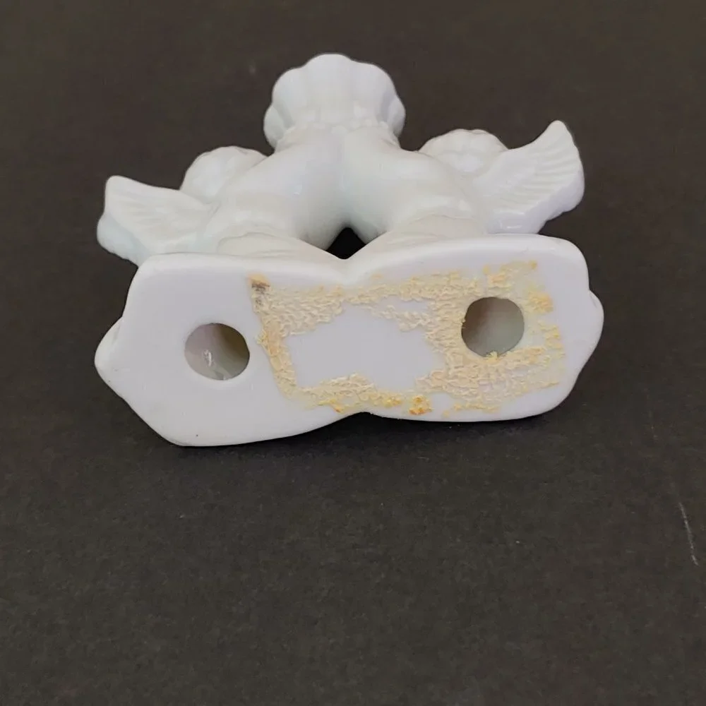 Vintage Victorian Cherub Angel Candle Holder‎ Ceramic Shabby Chic Cottage Core